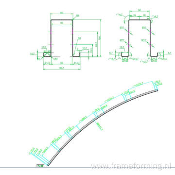 Geenhouse pillar/ small hat roll forming machine